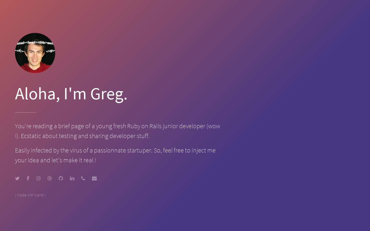 Carrd profile picture for @greg